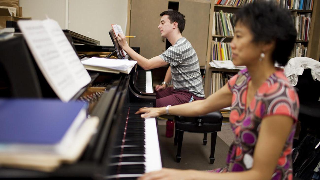 Piano rehearsal with Professor Genevieve Lee